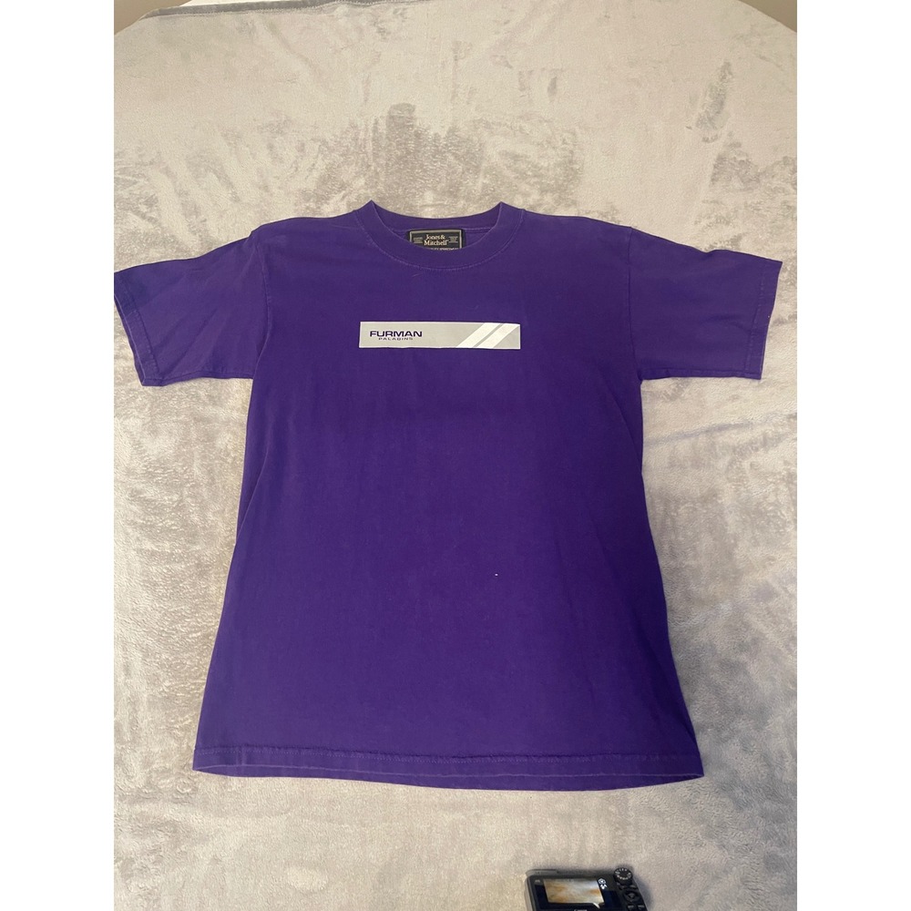 Jones & Mitchell Furman Paladins T-Shirt‎ Mens Medium Purple Graphic Tee Cotton